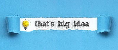 Coloures-pic, That´s big idea (ideen, erfolg, dienstleistungen, motivation, business, groß, ziele, karriere, glauben, kreativität, kreativ, motto, was, erfolgreiche, start, marketing, lampe, glühbirne, consulting, wort, lösung, work, job, papier, blau, symbol, tex)