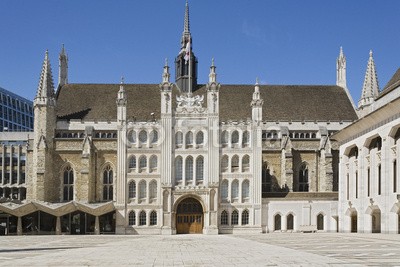 Blickfang, Guildhall Rathaus London (englisch, britischer, england, london, architektonisch, sehenswürdigkeit, hauptstadt, historisch, reiseziel, urlaub, stadtlandschaft, rathaus, horizontale, farbe, nieman)