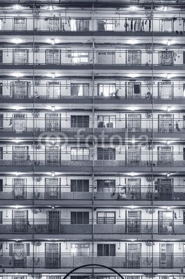 leeyiutung, Public Estate in Hong Kong (downtown, skyscraper, bauform, apartment, flächen, slum, lebensstil, urbano, besitz, eigentumswohnung, gutshof, hong kong, hochhaus, eigentumswohnung, getto, lebend, asien, gebäude, abstrakt, modern, familie, fenster, wand, armut, hoch, architektur, stad)