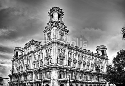 javigol860101, Black and white image of the National Museum of Fine Arts (Museo (architektur, kunst, schöner, gebäude, stadt, classic, cuba, dekorativ, reiseziel, äusseres, fassade, geldstrafe, havana, erbschaft, orientierungspunkt, museum, national, alt, verziert, renaissance, sightseeing, stelle, himmel, spanisch, stil, turm, tow)