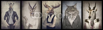 cranach, Animals in clothes. Concept graphic in vintage style. Zebra, dee (menschlich, kleidung, konzept, streife, beeindruckend, niemand, frau, pelz, glamour, charakter, umformung, leute, gestalten, garniert, kreativ, anthropomorphismus, spassig, kühl, lei, blick, entwerfen, surreal, trendy, surrealismus, rock, maske, kuns)