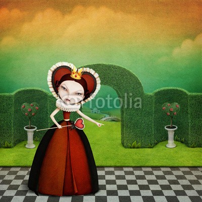 annamei, Fantasy illustration or poster fairy tale  story of Wonderland with  Queen (kunst, abbildung, märchen, story, vorstellung, entwerfen, textur, wonderland, charakter, cartoons, frau, natur, inspiration, himmel, stil, deckung, buch, anweisungen, platz, umwelt, locations, konzept, kreieren, weiblichkeit, fantasy, hintergrun)