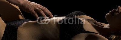 Photographee.eu, Man touches his lying mistress (frau, mann, relationen, paar, liebe, intimität, unterwäsche, damenunterwäsche, sex, sexy, nackt, nacktheit, berühren, verkehr, erotik, versuchung, leidenschaft, sex, sehnsucht, kopfbal)