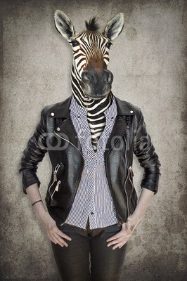 cranach, Zebra in clothes. Concept graphic in vintage style. (menschlich, kleidung, konzept, streife, beeindruckend, niemand, montage, säugetier, zebra, pelz, glamour, charakter, umformung, leute, grau, gestalten, garniert, kreativ, anthropomorphismus, frau, spassig, mädchen, kühl, lei, blick, entwerfen, fra)