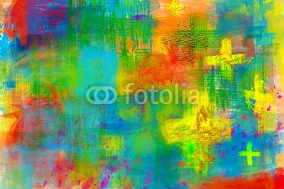 t0m15, Abstract artistic christian religious modern background in bright colors, with crosses (kreuz, christentum, christlich, religiös, hintergrund, modern, farbe, bunt, tapete, ostern, karte, begrüssung, taufe, urlaub, malerei, abstrakt, kunstvoll, grün, gelb, pfingsten, katholisch, gott, jesus christus, jesus christus, grafik, entwerfe)