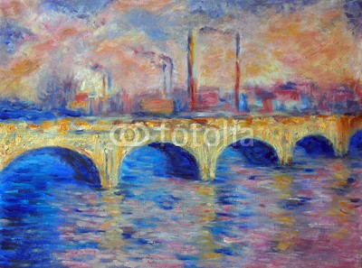 shvets_tetiana, Original oil painting on canvas - London Bridge in impressionism style (malerei, öl, london, abbildung, impressionismus, waterloo, canvas, modern, england, stadtlandschaft, grossbritannien, tapete, dekoration, rivers, reisen, anblick, hell, froh, altersgenosse, skyline, alt, jahreszeit, kreativ, artwork, bürste, textu)