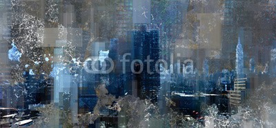 rolffimages, Manhattan harbor (abstrakt, american, architektonisch, architektur, hintergrund, gebäude, stadt, stadtlandschaft, bunt, konzeptionell, altersgenosse, entwerfen, finanzen, hafen, hoch, horizontale, hudson, abbildung, insel, orientierungspunkt, landschaft, manhatta)