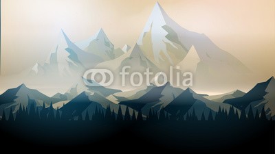 inbevel, Abstract Sunrise Mountains with Pine Forest - Vector Illustration (kunst, hintergrund, hell, wolken, farbe, morgengrauen, hügel, abbildung, landschaft, licht, berg, natur, pinien, resort, straßen, szene, szenerie, landschaftlich, jahreszeit, silhouette, himmel, sommer, sonne, sonnenlicht, sonnenaufgang, sonnenuntergan)