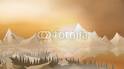 inbevel, Abstract  Mountains with Lake and Pine Forest - Vector Illustration. (kunst, hintergrund, hell, wolken, farbe, morgengrauen, hügel, abbildung, landschaft, licht, berg, natur, pinien, resort, straßen, szene, szenerie, landschaftlich, jahreszeit, silhouette, himmel, sommer, sonne, sonnenlicht, sonnenaufgang, sonnenuntergan)