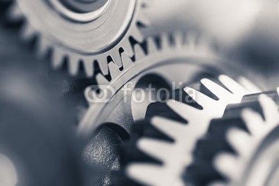 nikkytok, engine gear wheels, industrial background (zahnrad, motoren, räder, zahn, metall, gewerblich, abstrakt, grau, schwarz, übrig, mechaniker, business, gespann, work, close-up, makro, mechanismus, classic, bindung, konzept, konzeptionell, anschliessen, getriebe, ineinander greifen, präzisio)