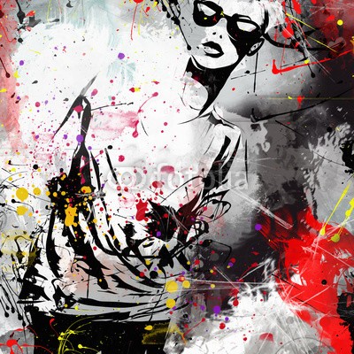 Yevhen, Modern teenage girl (hintergrund, gestalten, grunge, sommer, glamour, lässig, weiblich, posing, jugendzeit, wand, trendy, stil, augengläser, brünett, textur, sexy, straße, modellieren, urbano, portrait, frau, lebensstil, sinnlich, stadt, geschlechtlich, stylish, bein)