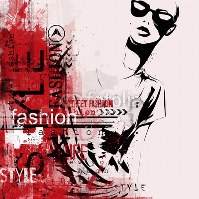 Yevhen, Modern teenage girl (hintergrund, gestalten, grunge, sommer, glamour, lässig, weiblich, posing, jugendzeit, wand, trendy, stil, augengläser, brünett, textur, sexy, straße, modellieren, urbano, portrait, frau, lebensstil, sinnlich, stadt, geschlechtlich, stylish, bein)