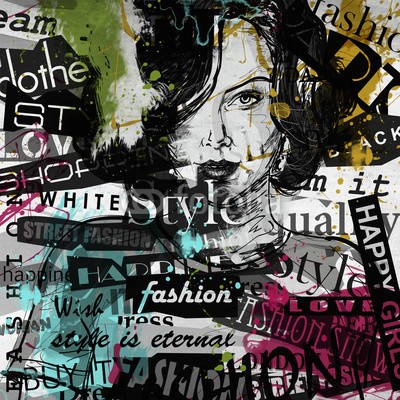Yevhen, Modern teenage girl on grunge background. Grunge style. (hintergrund, gestalten, stil, modellieren, entwerfen, weiblich, portrait, frau, glamour, gesicht, farbe, grunge, sommer, lässig, posing, jugendzeit, wand, sexy, trendy, augengläser, brünett, textur, straße, urbano, frau, lebensstil, sinnlich, stad)