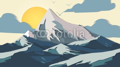 inbevel, Paper-cut Style Applique Mountains  - Vector Illustration. (reklame, werbung, herbst, hintergrund, busch, camping, kanada, cartoons, wolken, dekoration, entwerfen, ökologie, fauna, feld, footer, wald, gold, grafik, wanderungen, hügel, abbildung, abbild, landschaft, wiese, berg, natürlich, natur, panorama, papie)