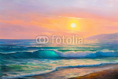 serge-b, painting seascape (malerei, kunst, meer, blau, künstler, welle, movement, sommer, wasser, reisen, horizont, elemente, canvas, zeichnung, picturesque, abbildung, rasten, ökologisch, meditative, hell, ökologie, morgens, impressionismus, durchsichtig, bild, himmel, pur)