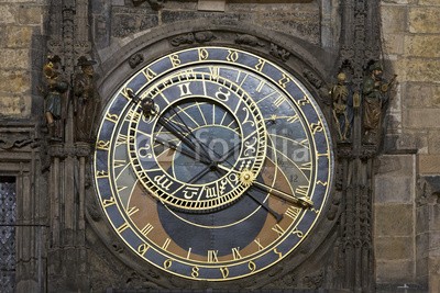 Blickfang, Astronomische Uhr am Altstädter Rathaus Prag (uhren, rathaus, prag, tschechische republik, historisch, horizontale, niemand, tage, stadt, farbe, close-u)