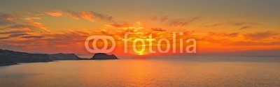 denis_333, Ocean sunset panorama, Zarautz, Spain (ozean, sonnenuntergang, spanien, panorama, abend, landschaft, sonne, low, sonnenlich)