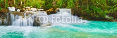 Olga Khoroshunova, Tat Kuang Si Waterfalls. Beautiful panorama landscape. Laos. (wasserfall, panorama, schöner, landschaft, cascade, natur, tapete, hintergrund, erstaunlich, urwald, fallen, strömen, strömend, wasser, baum, sommer, reisen, reiseziel, tourismus, touristisch, platz, szene, landschaft, landschaftlich, niemand, grü)