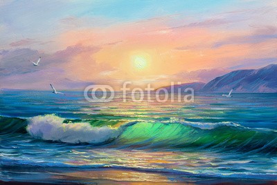 serge-b, Seascape  painting .Sea wave. (meer, kunst, künstler, blau, brise, hell, canvas, reinlichkeit, farbe, zeichnung, ökologisch, ökologie, elemente, frische, horizont, abbildung, impressionismus, landschaft, meditative, morgens, movement, malerei, bild, picturesque, pure, entspannun)