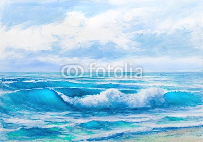 serge-b, Oil  painting of the sea on canvas.Sketch. (kunst, meer, ozean, himmel, wasser, abbildung, welle, hintergrund, bild, öl, artwork, zeichnung, strand, landschaft, malen, natur, reisen, farbe, abstrakt, impressionismus, acryl, künstler, bürste, canvas, modern, dekoration, textur, tapete, bun)