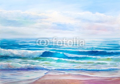 serge-b, Oil  painting of the sea on canvas.Sketch. (kunst, meer, ozean, himmel, wasser, abbildung, welle, hintergrund, bild, öl, artwork, zeichnung, strand, landschaft, malen, natur, reisen, farbe, abstrakt, impressionismus, acryl, künstler, bürste, canvas, modern, dekoration, textur, tapete, bun)