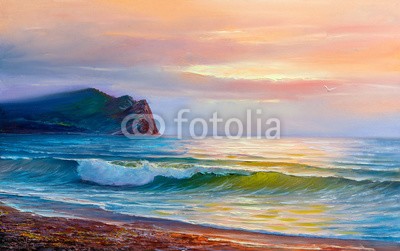 serge-b, painting seascape (malerei, kunst, meer, blau, künstler, welle, movement, sommer, wasser, reisen, horizont, elemente, canvas, zeichnung, picturesque, abbildung, rasten, ökologisch, meditative, hell, ökologie, morgens, impressionismus, durchsichtig, bild, himmel, pur)