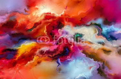 nongkran_ch, Abstract colorful oil painting on canvas texture. Hand drawn brush stroke, oil color paintings background. Modern art oil paintings with yellow, red color. Abstract contemporary art for background (kreativität, abbild, raum, artwork, fraktal, fließen, flüssigkeit, weiß, wirbel, licht, glatt, welle, dynamisch, bewegung, abstrakt, acryl, kunst, kunstvoll, hintergrund, blau, hell, bürste, pinselstrich, canvas, farbe, bunt, altersgenosse, kreati)