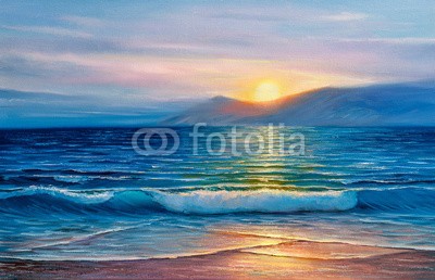 serge-b, Oil  painting of the sea on canvas. (kunst, meer, ozean, himmel, wasser, abbildung, welle, hintergrund, bild, öl, artwork, zeichnung, strand, landschaft, malen, natur, reisen, farbe, abstrakt, impressionismus, acryl, künstler, bürste, canvas, modern, dekoration, textur, tapete, bun)