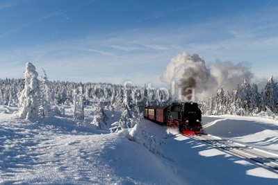 Christian Spiller, Die Brockenbahn mit der Lok 99 7241-5 der Harzer-Schmalspurbahne (harz, kopf, winter, schnee, winterlandschaft, wald, erholung, urlau)