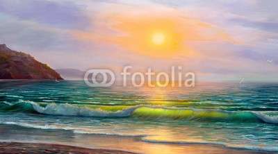 serge-b, Oil  painting of the sea on canvas. (kunst, meer, ozean, himmel, wasser, abbildung, welle, hintergrund, bild, öl, artwork, zeichnung, strand, landschaft, malen, natur, reisen, farbe, abstrakt, impressionismus, acryl, künstler, bürste, canvas, modern, dekoration, textur, tapete, bun)