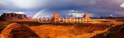 bvuhh, Rainbow over the Valley (monument valley, utah, arizona, uns, südwesten, panorama, sturm, wolke)