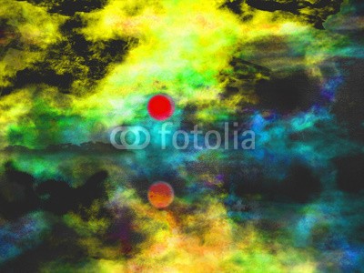 rolffimages, Reflections on the water (wasser, wolken, abenddämmerung, morgengrauen, mond, nebel, rauch, sonnenaufgang, abstrakt, malen, hintergrund, farbe, textur, himmel, sonnenuntergang, hell, rosa, kunst, grunge, bunt, mustern, kunstvoll, romantisch, froh, verschwommen, sonne, aben)