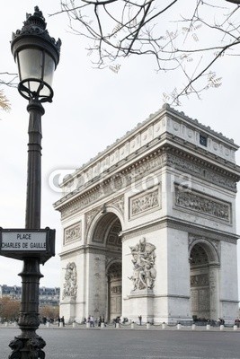 Blickfang, Arc der Triomphe Paris (paris, hauptstadt, frankreich, touristisch, sehenswürdigkeit, farbe, autos, zeichen, lampe, vertika)