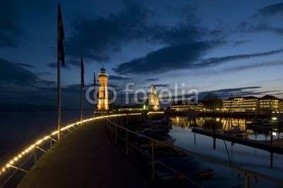 Andrzej Gryczkowski, Hafen in Lindau bei Nacht 05 (lindau, hafen, lake constance, insel, nacht, segelsport, urlaub, reise, hikin)