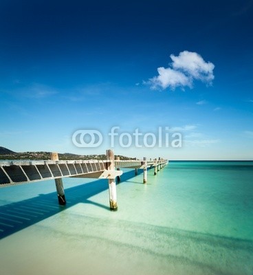 Beboy, plage ponton (strand, korsika, brücke, 21, holz, laufsteg, ozean, tropics, tropics, tropisch, tropisch, exotismus, urlaub, vakanz, meer, blues, türkis, himmel, paradiesisch, bucht, insel, lagune, schönheit, hübsch, landschaft, sand, weiß, reisen, sonne, fro)