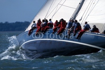 linous, America´s Cup Jubilee / Cowes (regatta, gespann, segelsport, boot, schiff, crew, display, gischt, meer, ro)
