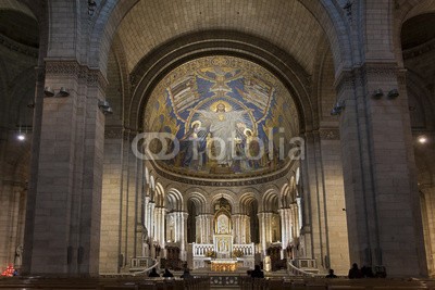 Blickfang, sacre coeur Paris Innen (paris, kirche, touristisch, berühmt, dom, dom, innerlich, sehenswürdigkei)