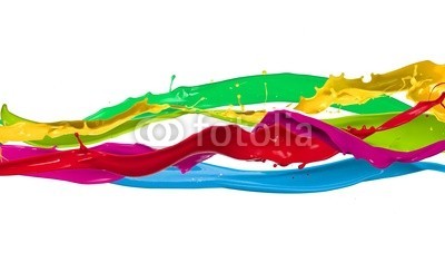 Jag_cz, Colored paint splashes isolated on white background (3d, abstrakt, backgrounds, blase, close-up, farbe, bunt, trinken, tropfen, entladen, fließen, strömend, flüssig, frisch, grün, isoliert, licht, flüssigkeit, bewegung, natur, malen, kräuseln, glatt, platsch, vielfalt, mehrere, wasser, welle, nas)