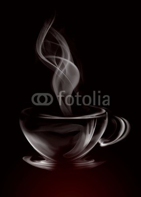 Tisi, Artistic Illustration Smoke Cup Of Coffee on black (tassen, kaffee, café, schwarz, rauch, kunstvoll, abbildung, remis, frühstücken, schatten, licht, glas, transparenz, abstrakt, zart, weiß, aromatisch, aroma, duftet, rauchen, glatt, auserlesen, fragrance, morgens, abend, zeit, entspannen, ruhen, spiri)