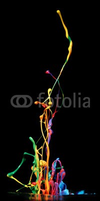 Leigh Prather, Paint splash (malen, tinte, malen, regenbogen, spritzer, farbe, bunt, kreativität, tinte, platsch, abstrakt, kunst, vielfarbig, acryl, kunstvoll, schwarz, kleckse, blau, hell, farbe, bunt, tropfen, entladen, färben, fließen, strömend, flüssig, grün, isolier)