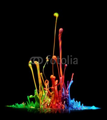 Leigh Prather, Paint splash (abstrakt, tinte, malen, platsch, malen, tinte, kunst, kleckse, farbe, bunt, entladen, fließen, strömend, flüssig, vielfarbig, regenbogen, spritzer, gischt, fallen lassen, klingen, zusammenlegung, acryl, kunstvoll, schwarz, blau, hell, farbe, bun)