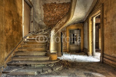 tobago77, Massive stone stairway in an abandoned factory (treppe, halle, fabrik, palace, schloss, haus, leerstehend, leerstehend, abandon, treppe, hoheitsvoll, korridor, halle, lobby, böden, eingang, inneres, grunge, tür, bett, saint-pierre, verfall, kaputt, alt, leerstehend, leerstehend, shattered, bür)