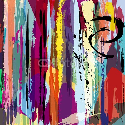 Kirsten Hinte, abstract background, with strokes, splashes and geometric lines (backgrounds, abstrakt, kunst, kunstvoll, artwork, blau, gebürstet, canvas, farbe, sätze, kreativ, dekorativ, entwerfen, different, elemente, rahmen, graffiti, grafik, grunge, farbton, abbildung, abbild, linie, gemischt, modern, öl, orange, malen, malere)