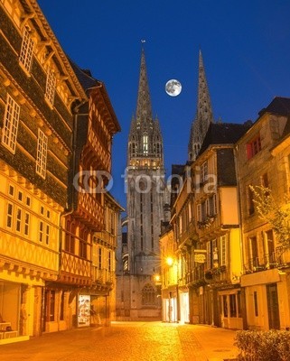 Alexi TAUZIN, Quimper en Bretagne, France (quimper, bretagne, frankreich, dom, europa, stadt, breton, breton, landschaft, reisen, sightseeing, europäisch, franzosen, architektur, typisch, picturesque, konstruktion, hauptstädtisch, historisch, wohlstand, himmel, sonnenuntergänge, abenddämmerun)