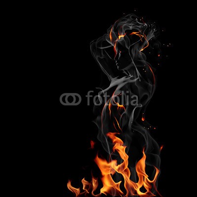 -Misha, Fiery girl (mädchen, flamme, feurig, hot, feuer, rauch, schwarz, textur, backgrounds, isoliert, kräfte, vertikal, anbrennen, abstrakt, effekt, frau, zündend, rot, schönheit, kunst, artwork, attraktiv, schöner, branden, brennen, konzeptionell, kopf, haare, musch)