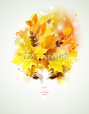 artant, Beautiful autumn women with abstract hair and design elements (herbst, leute, schönheit, artwork, abstrakt, portrait, schöner, backgrounds, abstraktion, rot, leaf, kopf, mädchen, gesicht, haare, funke, ahorn, frau, jung, deckung, verfärbt, stil, abbild, floral, vektor, frisur, orange, jahreszeit, entwerfen, poster)