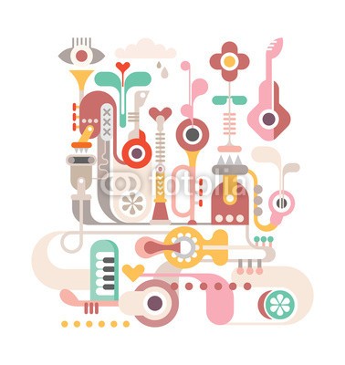 dan8, Abstract Music (musik, festival, vektor, kunst, abbildung, abstrakt, jazz, gitarre, saxophon, saxophon, entwerfen, grafik, konzert, weiß, party, isoliert, blume, piano, spieldose, icon, auge, set, irreal, seltsam, bizarre, karneval, klingen, geformt, figuren, phantastisc)