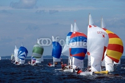 linous, Spinnaker (regatta, segelboot, spinnaker, meer, wasser, bunt, segel, boot, blau, himme)