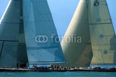 linous, America´s CUP Jubilee / Cowes (segelschiff, regatta, meer, blau, wasser, himmel, hellblau, segel, boot, schiff, cre)