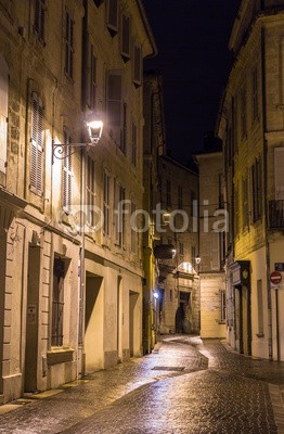 Leonid Andronov, A street in night Avignon - France (avignon, frankreich, straße, französisch, architektur, stadt, reisen, europa, alt, gebäude, haus, stadtlandschaft, gebäude, tourismus, urlaub, anblick, reiseziel, bunt, backstein, apartment, himmel, urbano, landschaftlich, platz, downtown, nach)